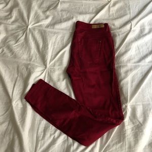 Zara Red Skinny Jeans